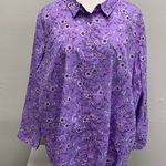 Woman Within  Long Sleeve Button Down Blouse. Size 30/32 Photo 0