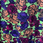 LuLaRoe WOMENS SIZE XL DRESS LIME GREEN PURPLE CORAL PINK FLOWERS SOFT COMY Photo 10