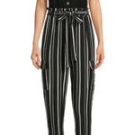 No Boundaries  Juniors Black and White Paperbag Waist Jumpsuit - XXL Photo 0