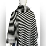 Chico's Chico’s Black & White Sassy Stripes Cowl Neck Poncho Womens One Size Fits All Photo 3