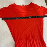Athleta Dress Small Coral Solstice Modal Ruched Stretch Half Sleeve Knee Length Photo 7