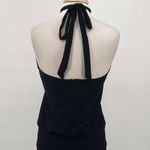 Vintage Y2k Halter O Ring Maxi Dress Blouson Bodice Stretch Knit Black Womens M Size M Photo 6