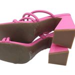 Abound  Austyn Tubular Strappy Block Heeled Sandal Square Toe Pink 5.5 Photo 5