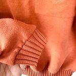 Vintage Chine Femme Orange Crewneck Sweater Medium Ribbed 80s 90s Pumpkin Oversi Photo 4