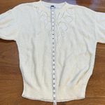 Vintage Cream Knit Short Sleeve Sweater Photo 4