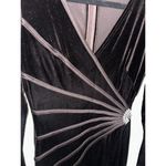 Tadashi Shoji Tadashi Collection Dress Size Small Womens Long Sleeve Purple Velour Jewel Maxi Photo 2