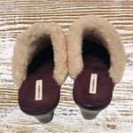 Isaac Mizrahi Oak Purple Suede Shearling Mule Photo 1