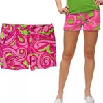 Loudmouth Woman's Golf shorts SIZE 4 HOT PINK Paisley Photo 1