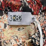 Three Eighty Two Sheer Flowy Snake Skin Print Dress with long sleeves Brown Size M Photo 3