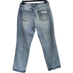 PacSun  SZ 25 Cropped Mom Jeans Mid-Rise Button-Fly Distressed Rips Light Wash Photo 3