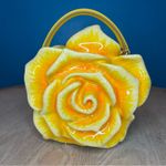 Dolce & Gabbana  Yellow Rose Dolce Box Bag in Painted Resin Crossbody damaged Photo 3