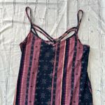 Mudd Mini Cami Slip Dress Navy Red Spaghetti Strap Women’s S Y2K Boho Festival Photo 3