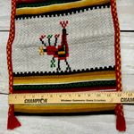 Vintage Multicolor Woven Hobo Tote Bag Boho Festival Fairycore Western Tassels Red Photo 10