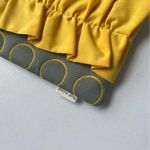 Etsy Custom Bye Nina Purse Clutch Pouch Wallet PolkaDots Ruffle Yellow Grey Photo 3