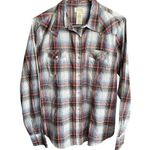 Wrangler As Real As Women's Pearl Snap Long Sleeve Shirt Plaid Large Western Photo 0