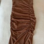 One Shoulder Formal Dress Brown Photo 0