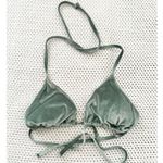 Victoria's Secret Victoria’s Secret Sage Green Velvet String Bikini Top High Cut Bottoms L/XL Photo 2