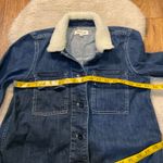 Madewell Denim Jacket Size XS Dark Wash Pleated Back Northward Sherpa Womens Photo 3
