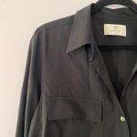 Babaton  Black Button Down Shirt Utility Military Minimalist Women's size Medium Photo 3