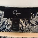 AQUA Floral Lace Print Wrap Dress in Black and White M Photo 10