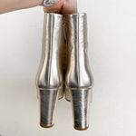 Tory Burch NEW  Size‎ 8.5M Penelope 90MM Metallic Calf Leather Point Bootie Gold Photo 6