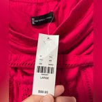 NWT Strapless crochet red pink maxi dress size Large Photo 3