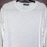 Fifth Sun White Diamond Pattern Sweater Photo 1