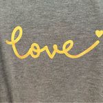 Marled Comfy Cozy Long Sleeve Split Hem Love Sweatshirt Women's Medium Gray Photo 3