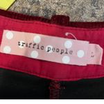 Traffic People Large Burgundy Corduroy Wide Leg Flare Pants Velvet 31" Inseam Red Photo 7