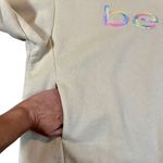 Bebe Sport Cream Hoodie Rainbow Sequins Size Large Photo 2