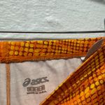 ASICS  Orange Patterned Spandex Shorts Photo 2
