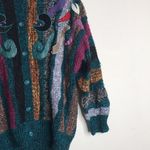 Jaclyn Smith Vtg wild abstract bedazzled Cardigan size small y2k cute Photo 3
