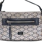 Fossil  Dawson Polka Dot Crossbody Bag Purse Gray Navy Mustard Adjustable Strap Photo 2