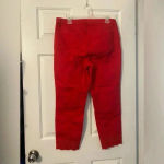 Talbots Flawless Skinny Ankle Scalloped Hem Capri in Red Size 12 Photo 1
