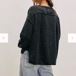 We The Free Total Eclipse Tee Small Black Slouchy Oversized Pullover Sweatshirt Photo 1