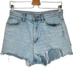 BDG Urban Outfitters mom high rise light wash denim cut off jean shorts size 28 Photo 0