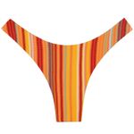 Monday Swimwear Sardinia Stripe Bikini Bottom Orange Photo 0