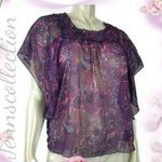 Massini 💵 MASINNI Small Sheer Like Purple Blouse Photo 1