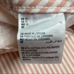 Charter Club Women’s Peach & White Striped Skinny Ankle Jean Pants Size 10 Photo 4