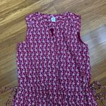 Gap  Womens XS Dress Burgundy Paisley Print Sleeveless Summer V-Neck Casual‎ Mini Photo 1