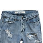Brandy Melville Womens Melville Distressed Boyfriend Skinny Light Rinse Jeans - Sz 25 Photo 2