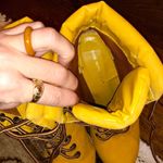 Cute Heeled Boots Yellow Size 9 Photo 1