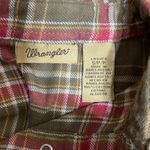 Wrangler Women's  Khaki Green Plaid Pearl Snap Western Shirt Size S Photo 3