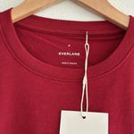 Everlane  The Box Cut Tee in Essential Cotton in Merlot, Size Medium Photo 5