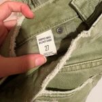 BDG  Olive Distressed Denim Shorts Photo 4