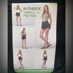 Simple Society  Black Distressed Button Tab Cotton Super High‎ Rise Shorts 5/27 Photo 9