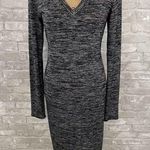 Aritzia Wilfred Marled Vneck Sweater Dress Black Size M Photo 0