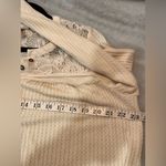 Knox Rose  Size M Cream Waffle Knit Lace Long Sleeve Henley Top Tunic Shirt Photo 8