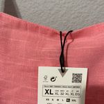 ZARA Bubble Gum Bohemian Tiered Long Straight Neckline 100% Cotton Dress Size XL Photo 8