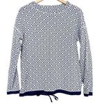 Talbots T by Blue White Printed Crewneck Sweater Sz S Photo 0